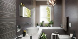 How to use gray in the interior of the bathroom