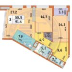 Продаж 3 кімн. квартири по вул. Берестейський 11 | 2